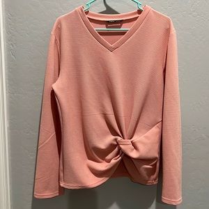 Shein Size Large Pink/coral Long Sleeve. NWOT